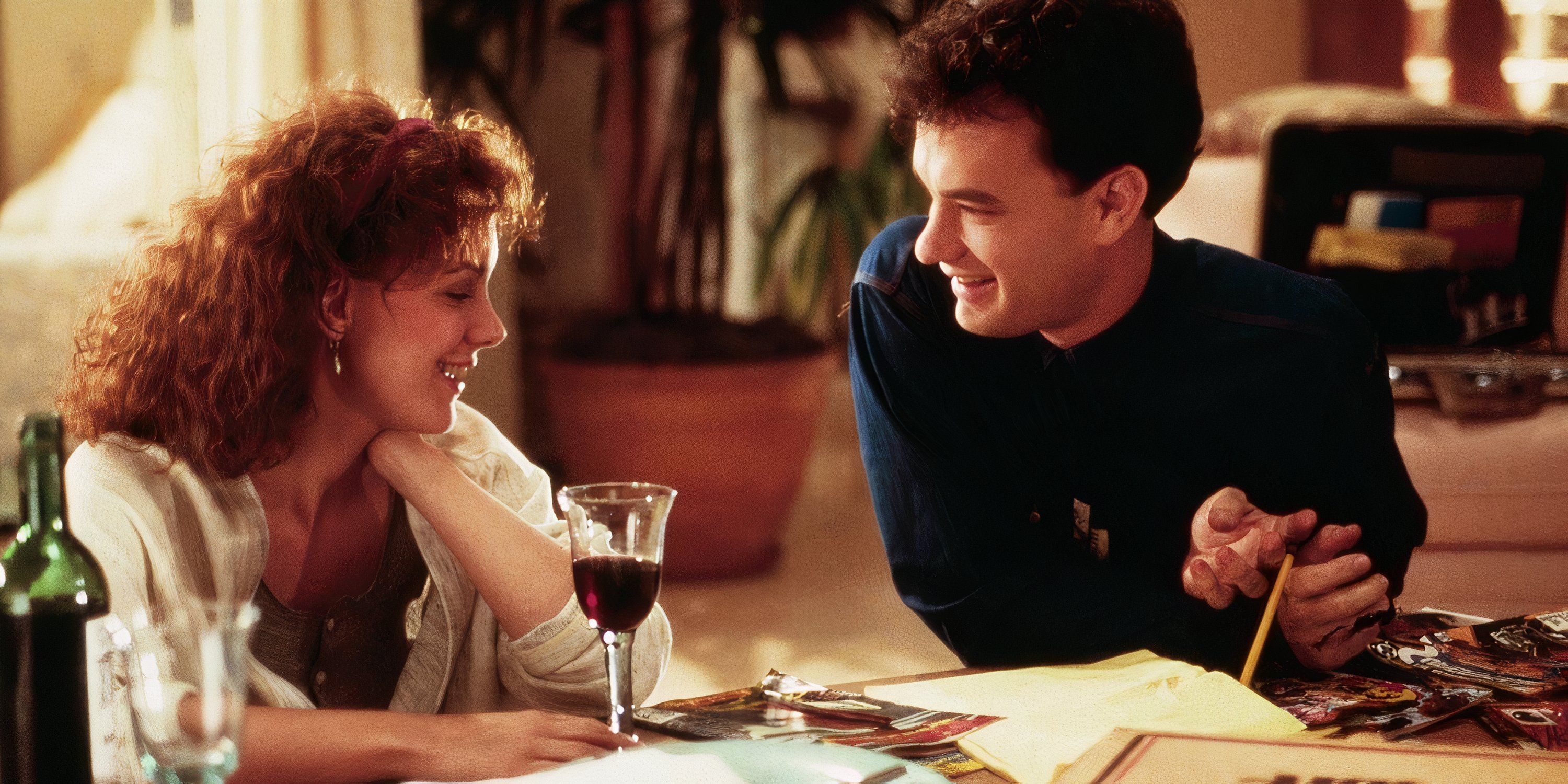 Susan (Elizabeth Perkins) and Josh (Tom Hanks) sharing a romantic moment in Big