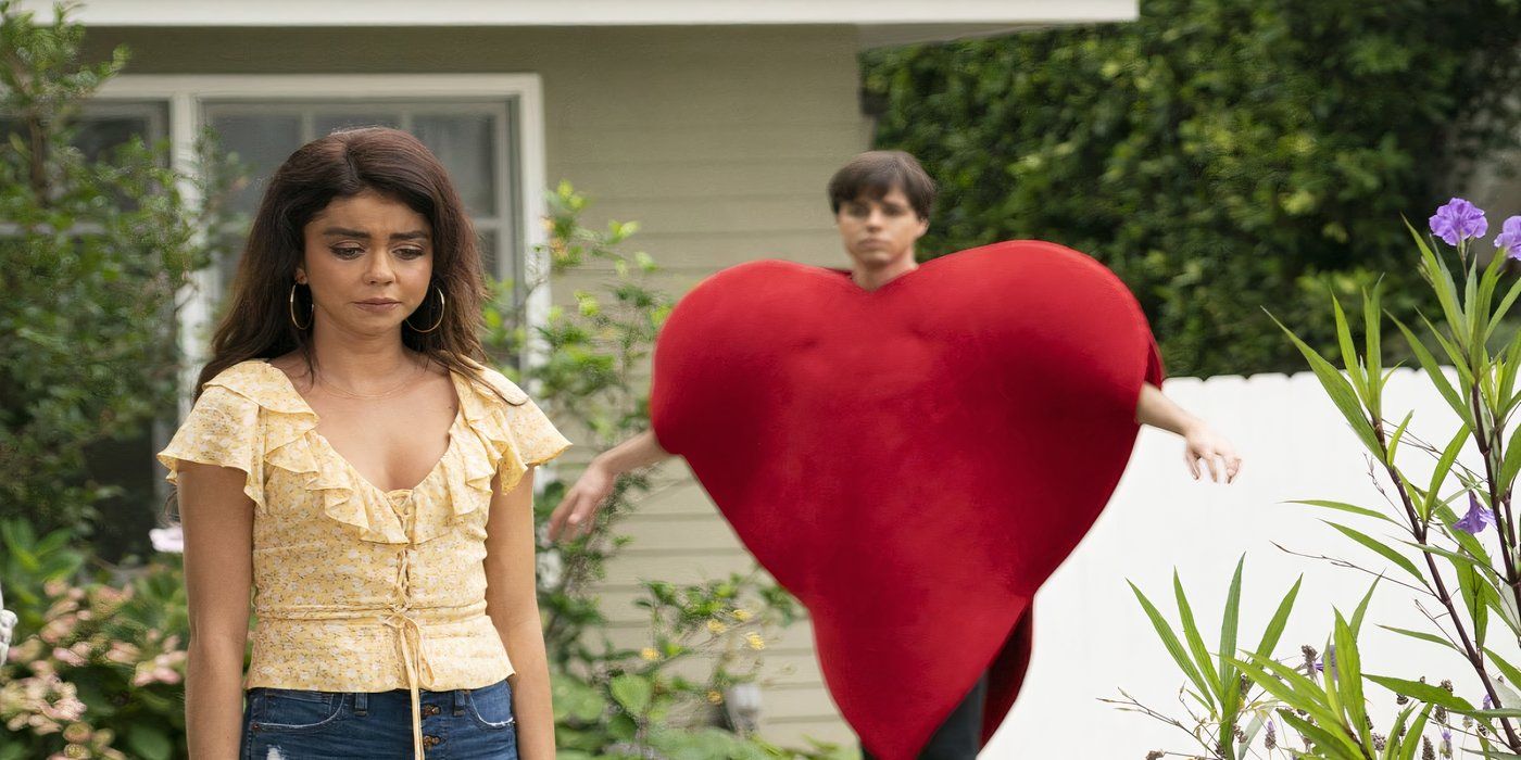 Dylan wears a giant red heart costume and follows Haley broke up with her boyfriend