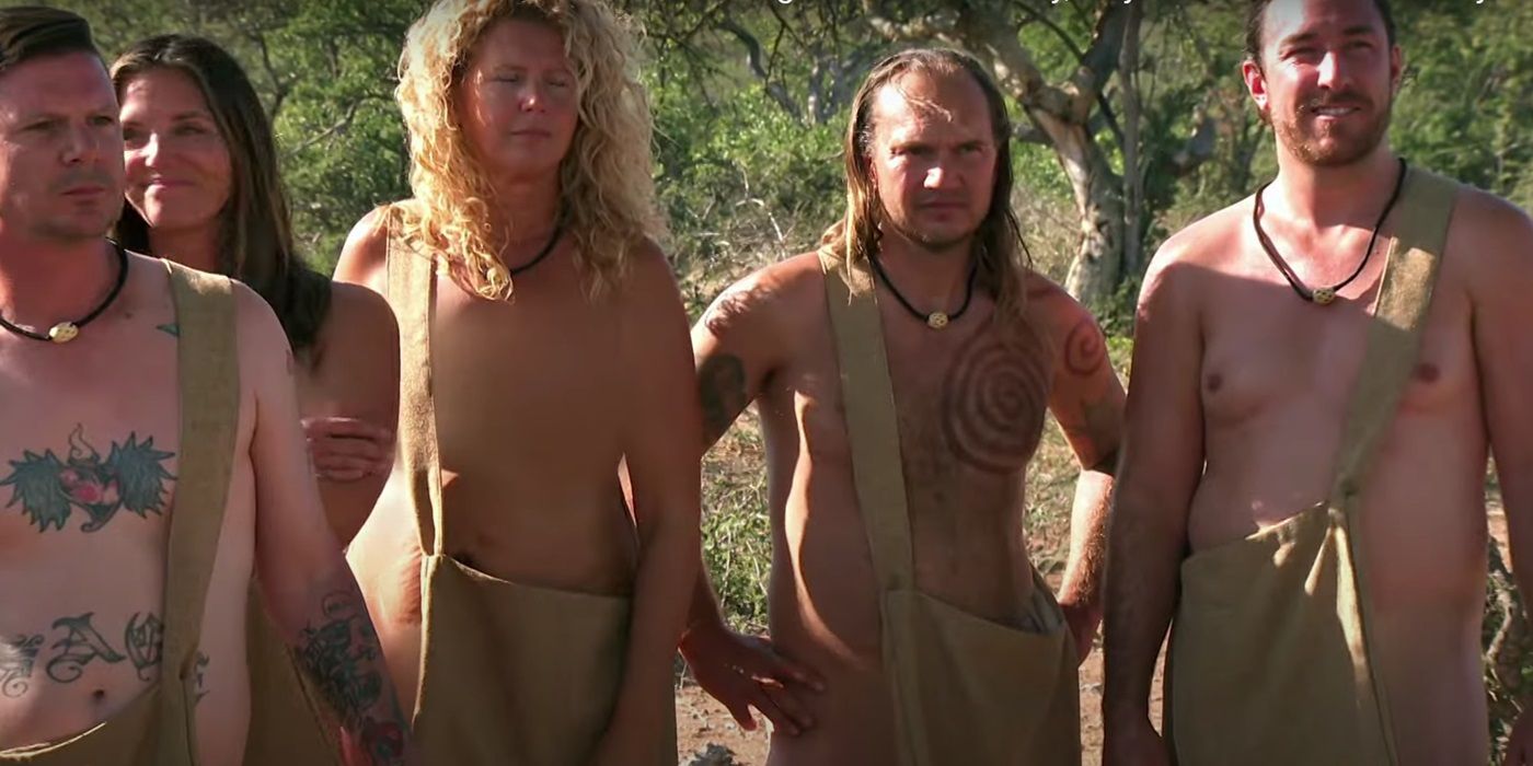 Contestants lining up in Naked and Afraid: Last One Standing Season 2.