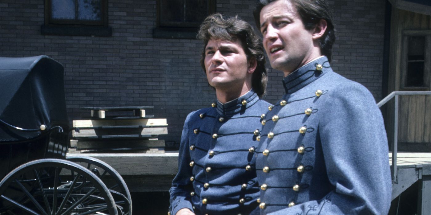 Patrick Swayze as Orry Main and James Read as George Hazzard on the &lsquo;North and South&rsquo; miniseries.