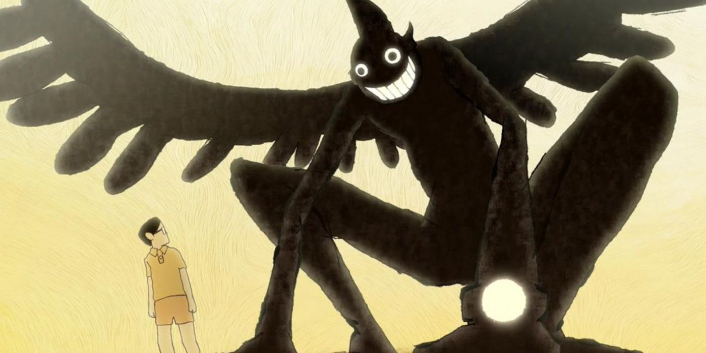 Smile looking at inner demons in Ping pong the animation