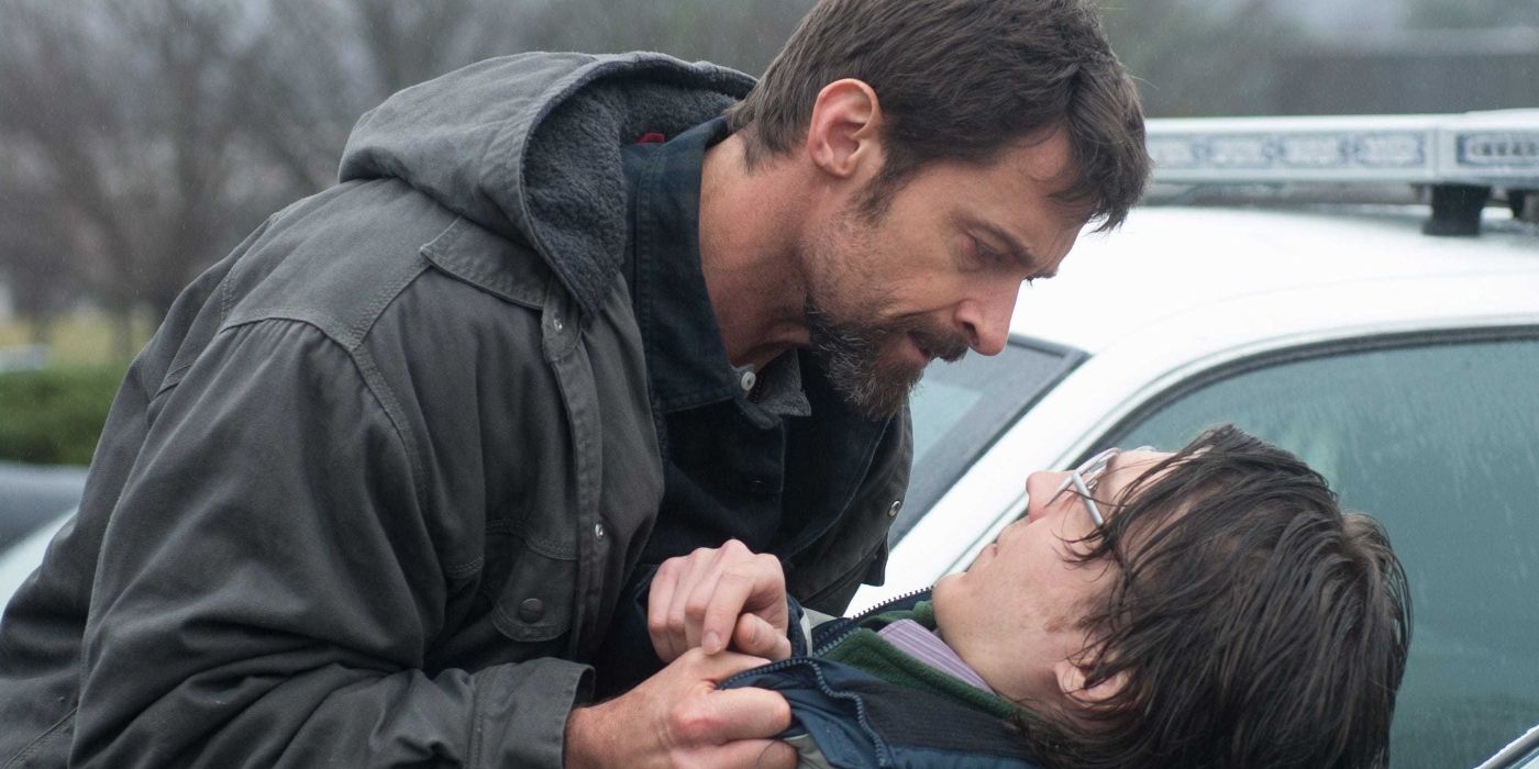 Hugh Jackman's Keller fighting Paul Dano's Alex in Prisoners