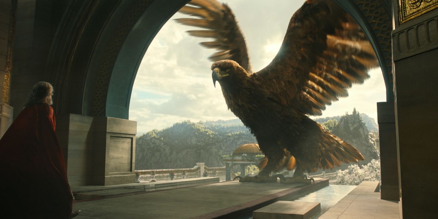A Great Eagle in Numenor in Rings of Power Season 2
