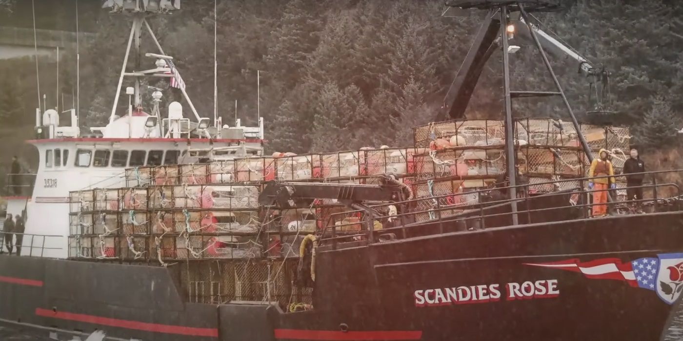 F/V Scandies Rose on the sea, as featured in 'Deadliest Catch'