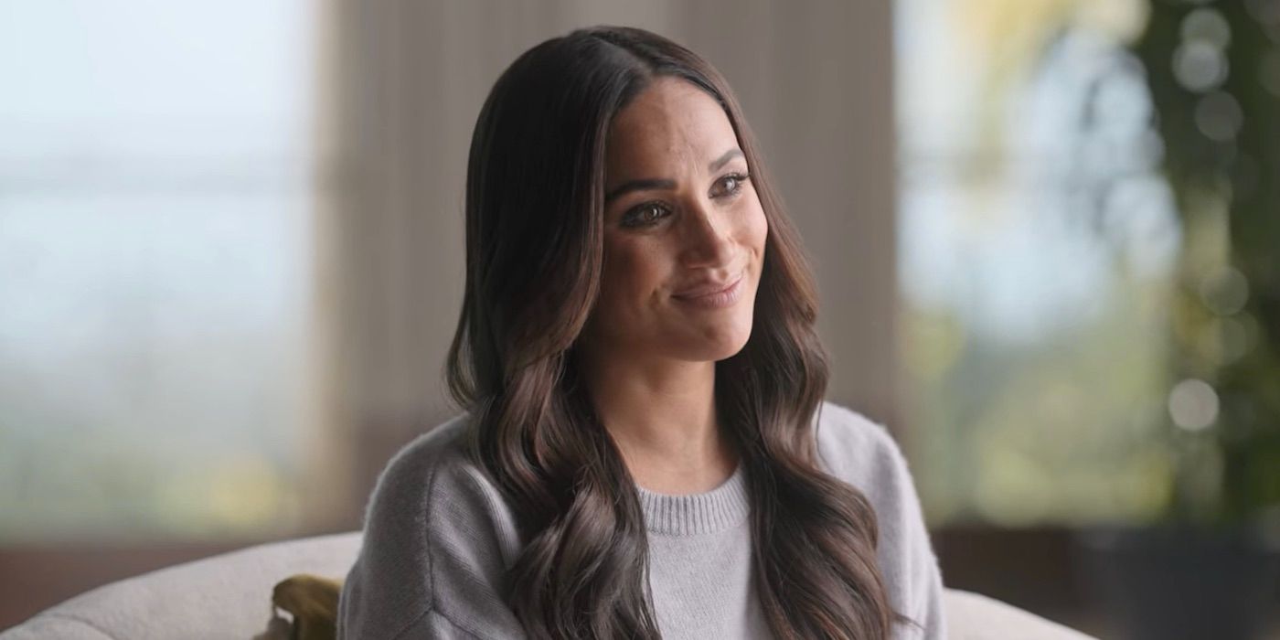 Meghan Markle sits for an interview in the Netflix documentary &lsquo;Harry and Meghan&rsquo;