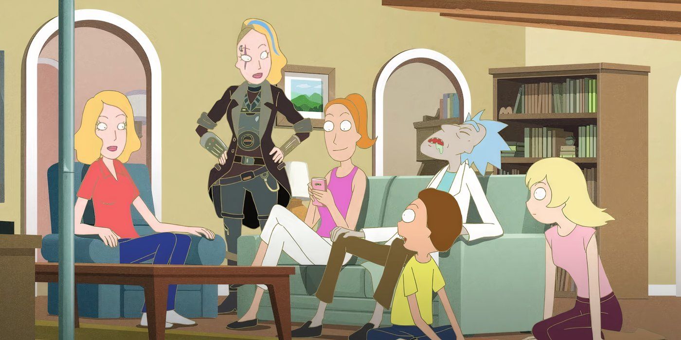 The Smith Family in 'Rick and Morty: The Anime'