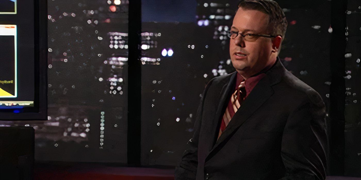 A man with a suit and glasses pitching an idea on Shark Tank