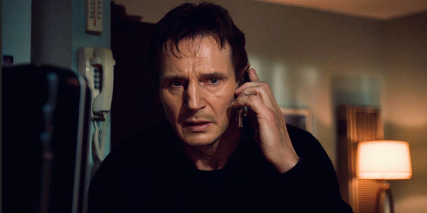 Bryan Mills talking on the phone in 'Taken' (2008)