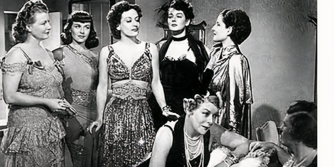 Crystal Allen in &lsquo;The Women&rsquo;, surrounded by gossiping ladies