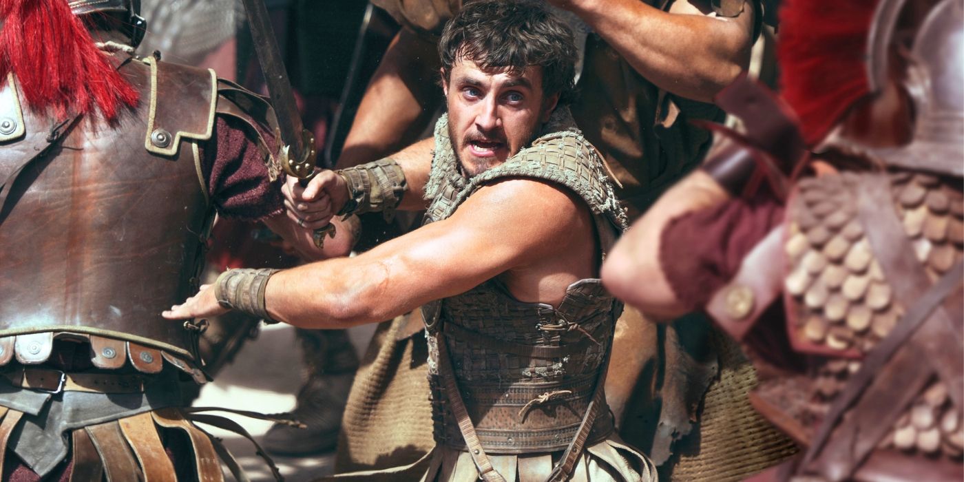 Paul Mescal in Crowded Combat in Gladiator 2 