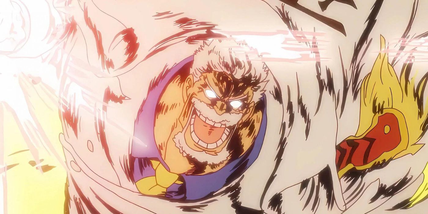 Vice Admiral Garp performing his Galaxy Impact attack in One Piece