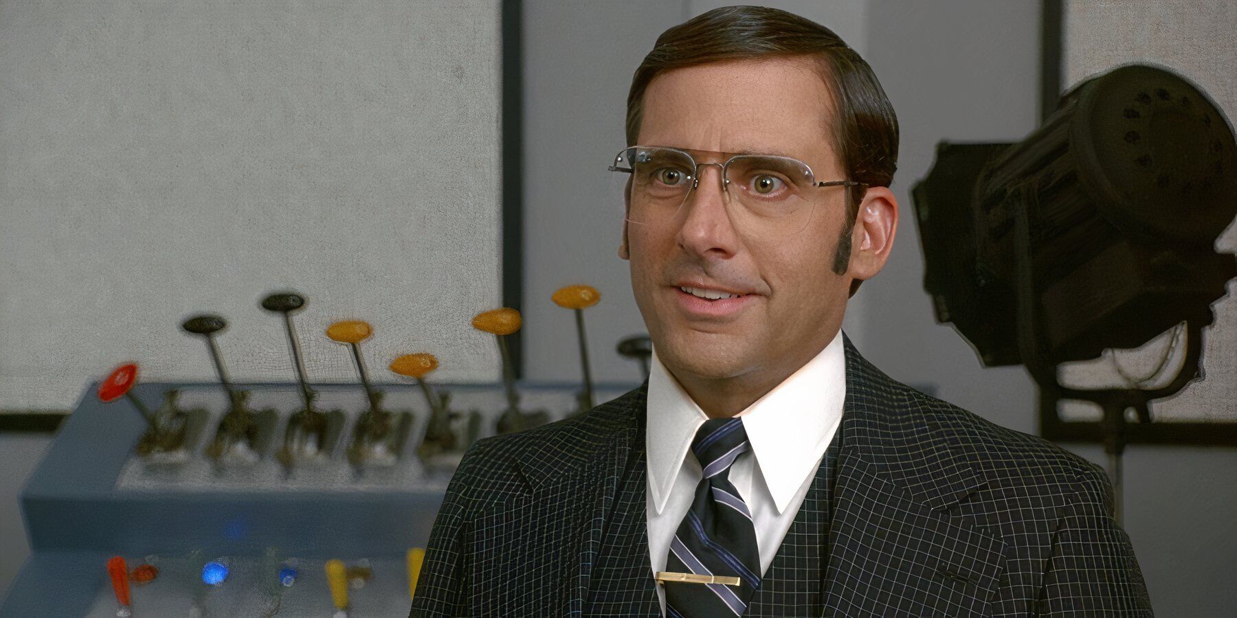 Steve Carell as Brick Tamland asking Veronica Corningstone if she would like to join the "Pants Party" in 'Anchorman' 