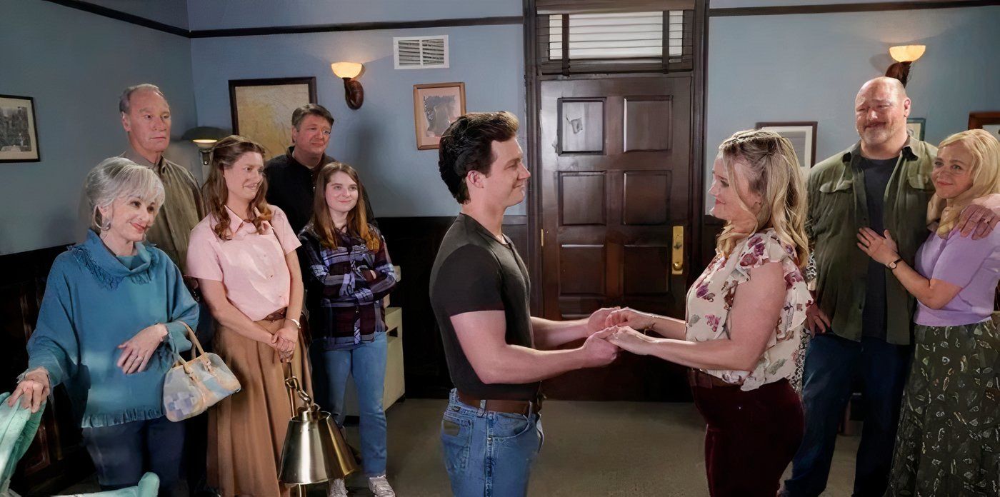 Annie Potts, Craig T. Nelson, Zoe Perry, Lance Barber, Raegan Revord, Montana Jordan, Emily Osment, Will Sasso and Rachel Bay Jones in 'Young Sheldon.