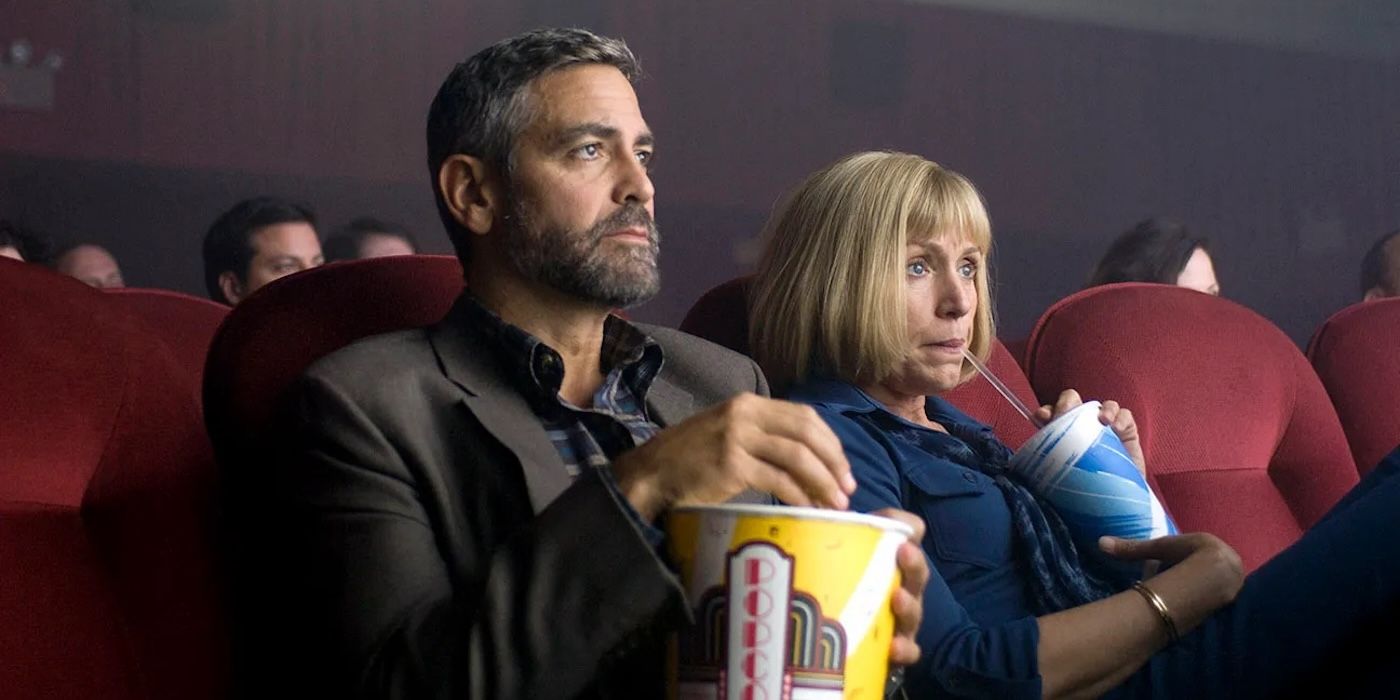 George Clooney y Frances McDormand ven Burn After Reading en el cine