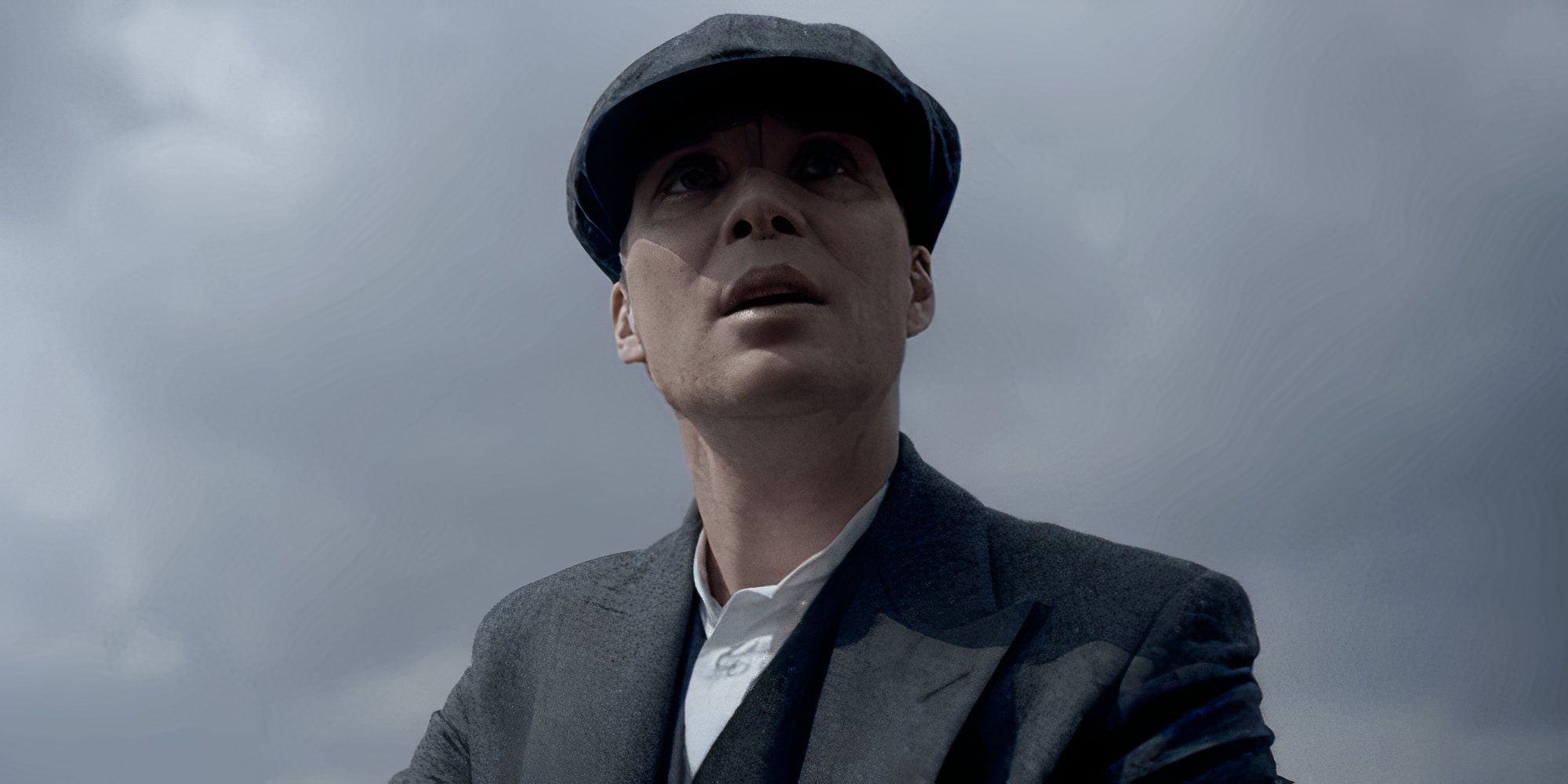 Cillian Murphy as Tommy Shelby in Peaky Blinders looking in front