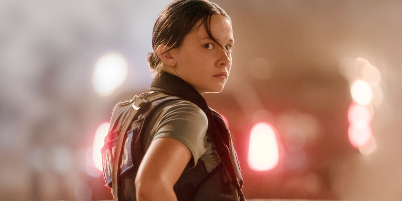 Cailee Spaeny as Jessie Cullen looking quick in Civil War 