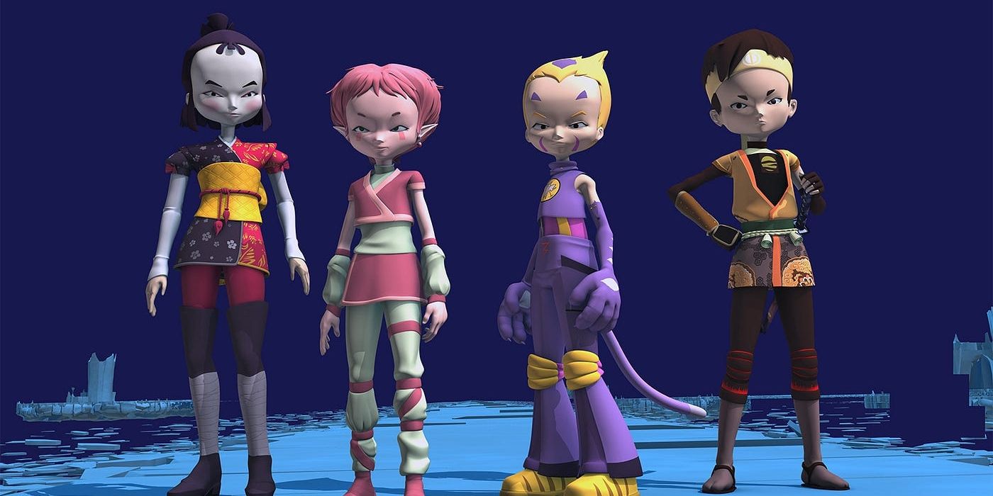 Yumi, Aelita, Odd, and Ulrich in Cartoon Network show Code Lyoko