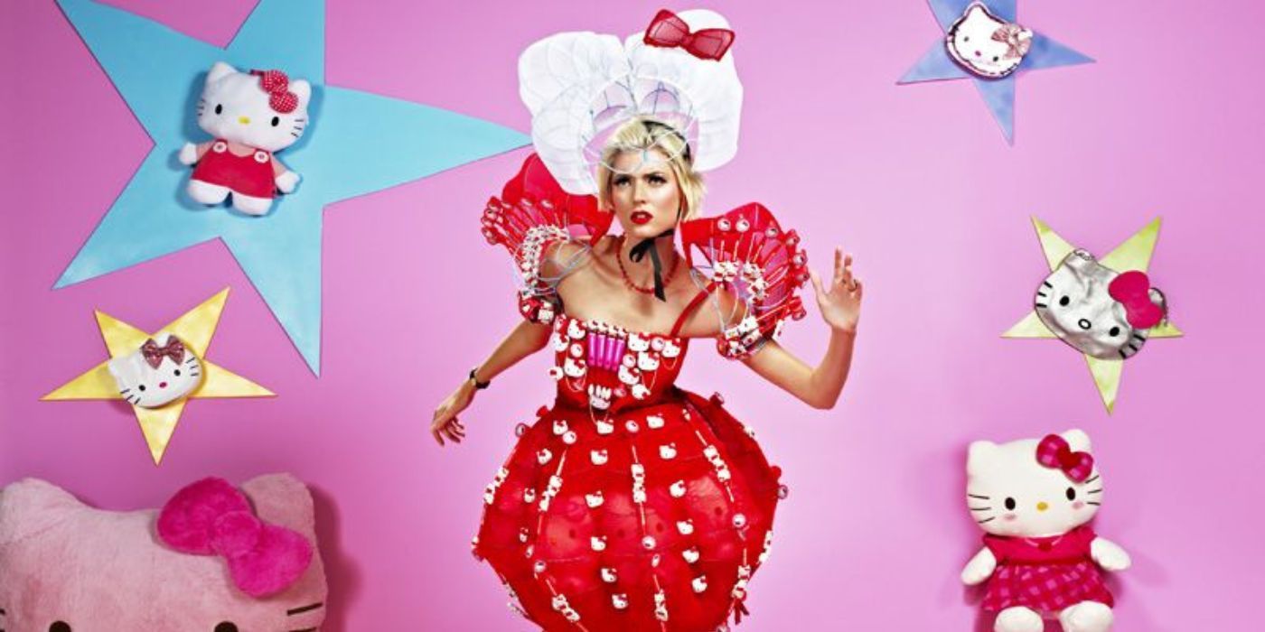 Sophie Sumner during a Hello Kitty photoshoot for "ANTM: British Invasion."