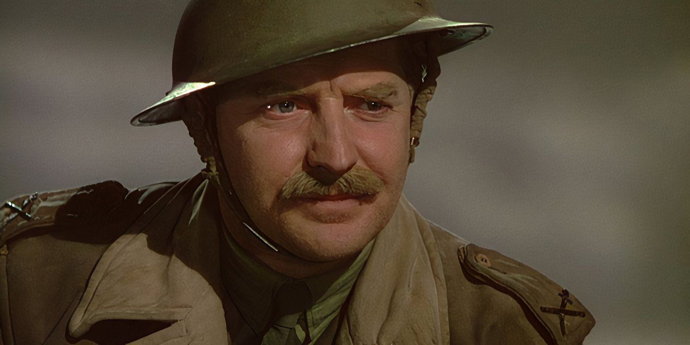 Clive Candy looking intently in 'The Life and Death of Colonel Blimp' 