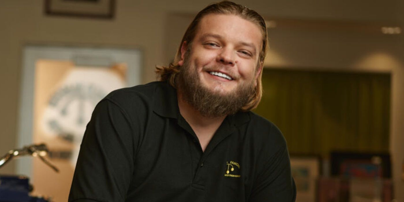 Corey Harrison, smiling for his profile shot for Pawn Stars