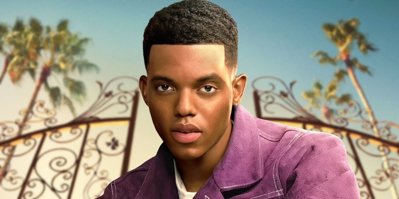 Custom image from Jefferson Chacon of Jabari Banks staring into the camera for Bel-AIr Season 3