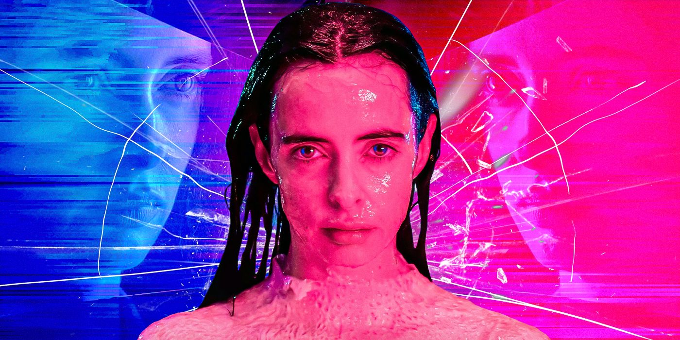 Custom image from Jefferson Chacon of Krysten Ritter as Lucy covered in pink goo in Orphan Black: Echoes