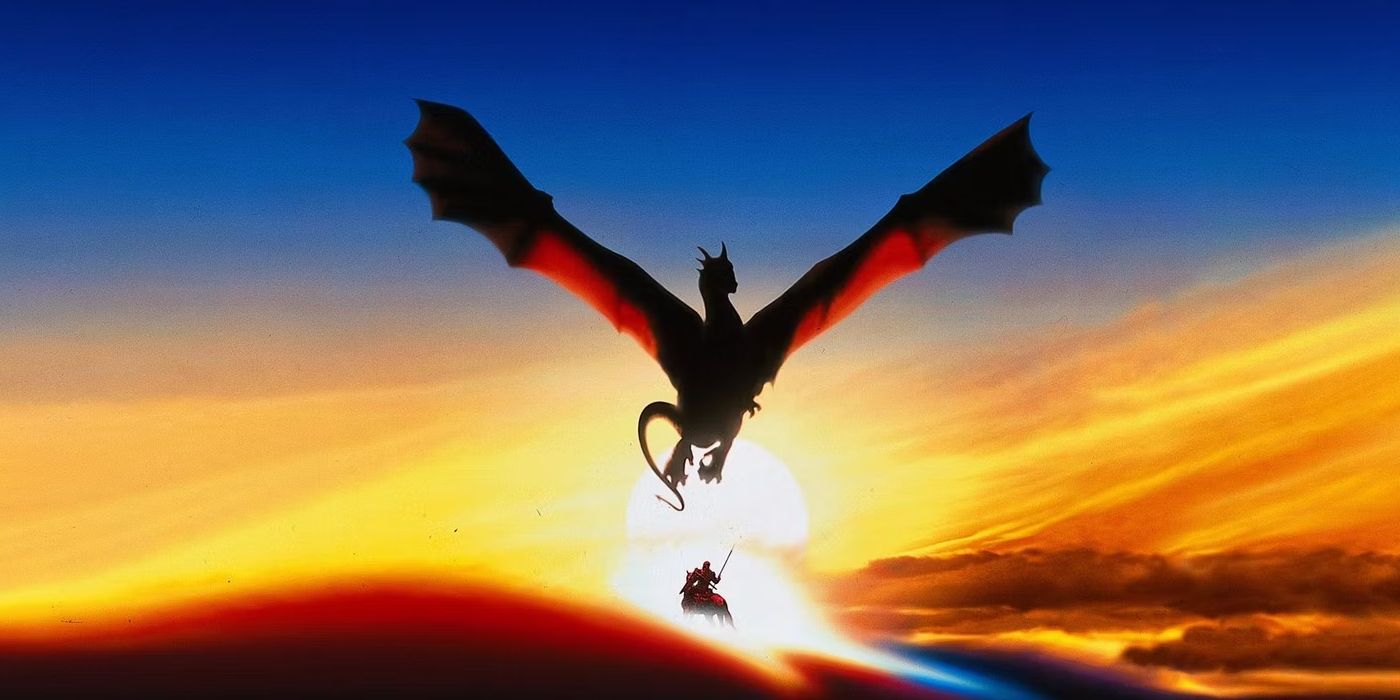 Draco the dragon in the poster for Dragonheart