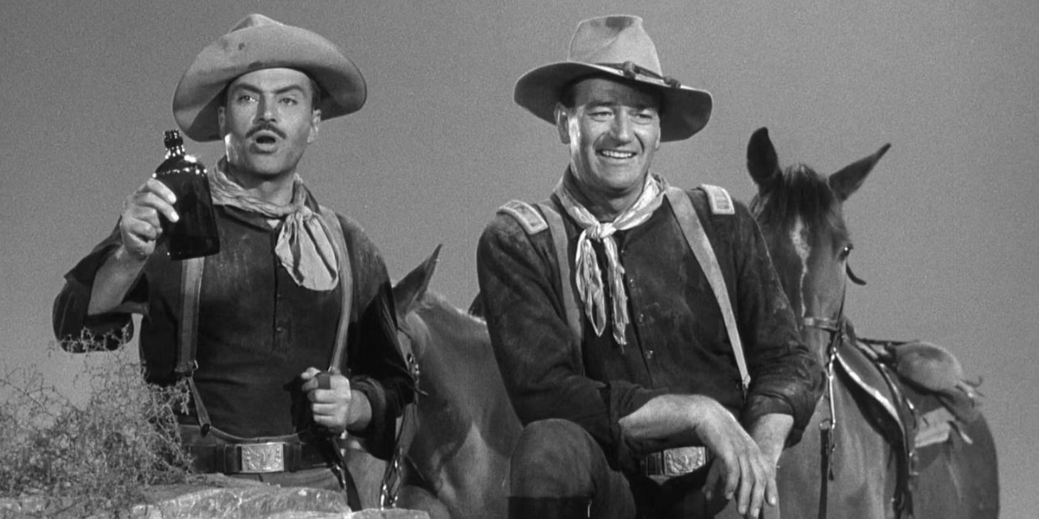 Pedro Armendariz and John Wayne in Fort Apache