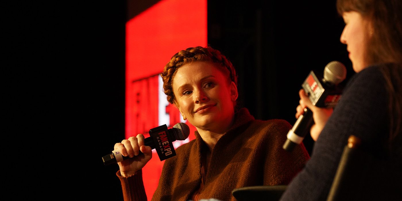 Bryce Dallas Howard on stage at Fan Expo