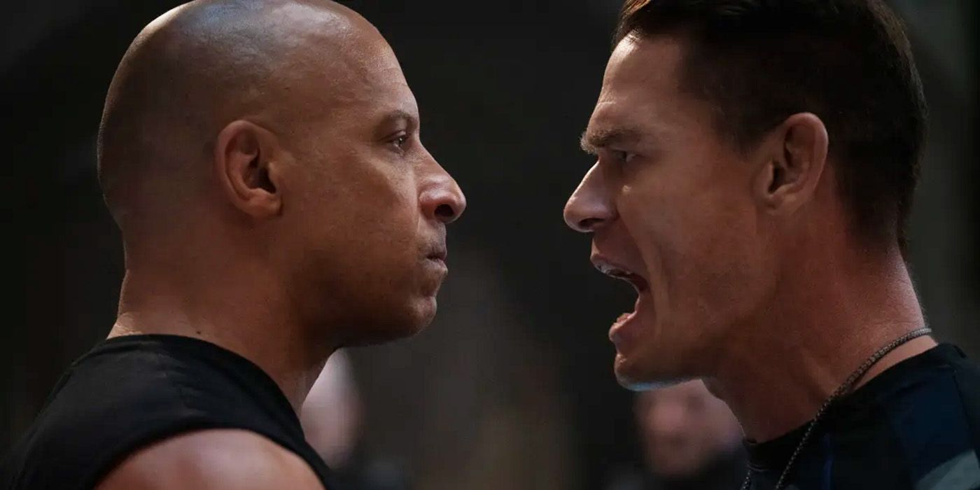 John Cena yelling at Vin Diesel in F9: The Fast Saga