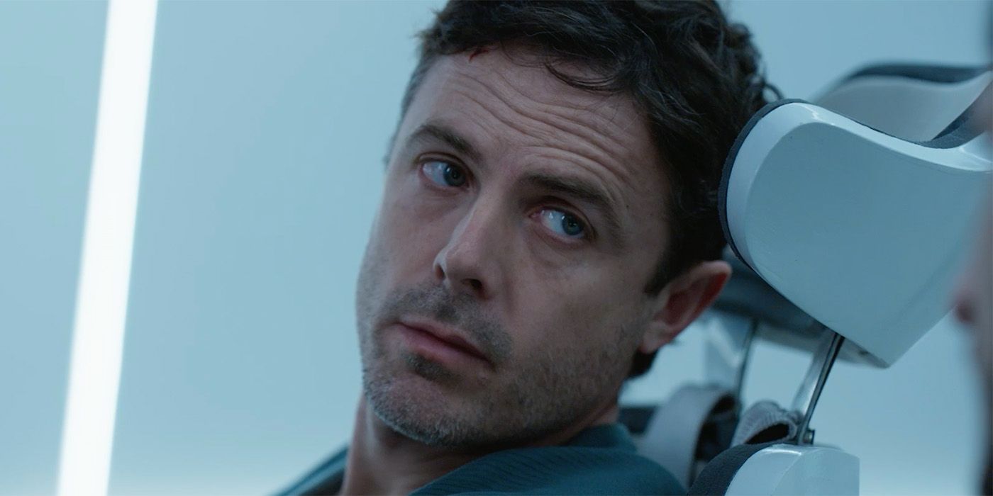 Casey Affleck in a spaceship in Slingshot