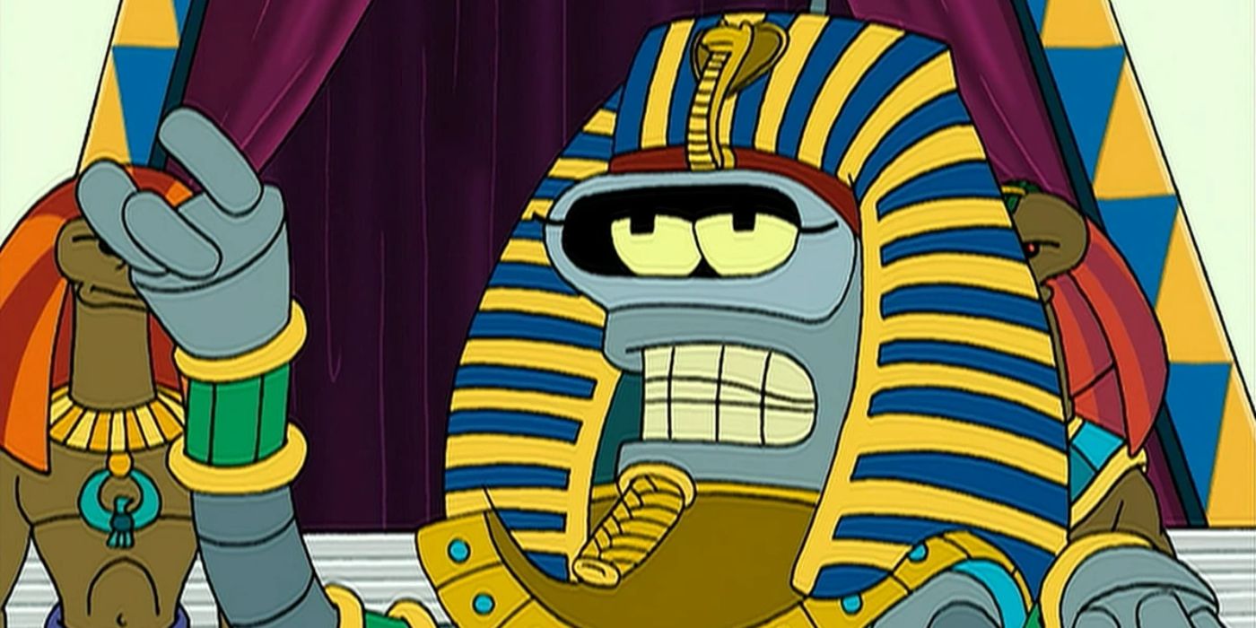 Bender (John DiMaggio) as a pharaoh in 'Futurama'