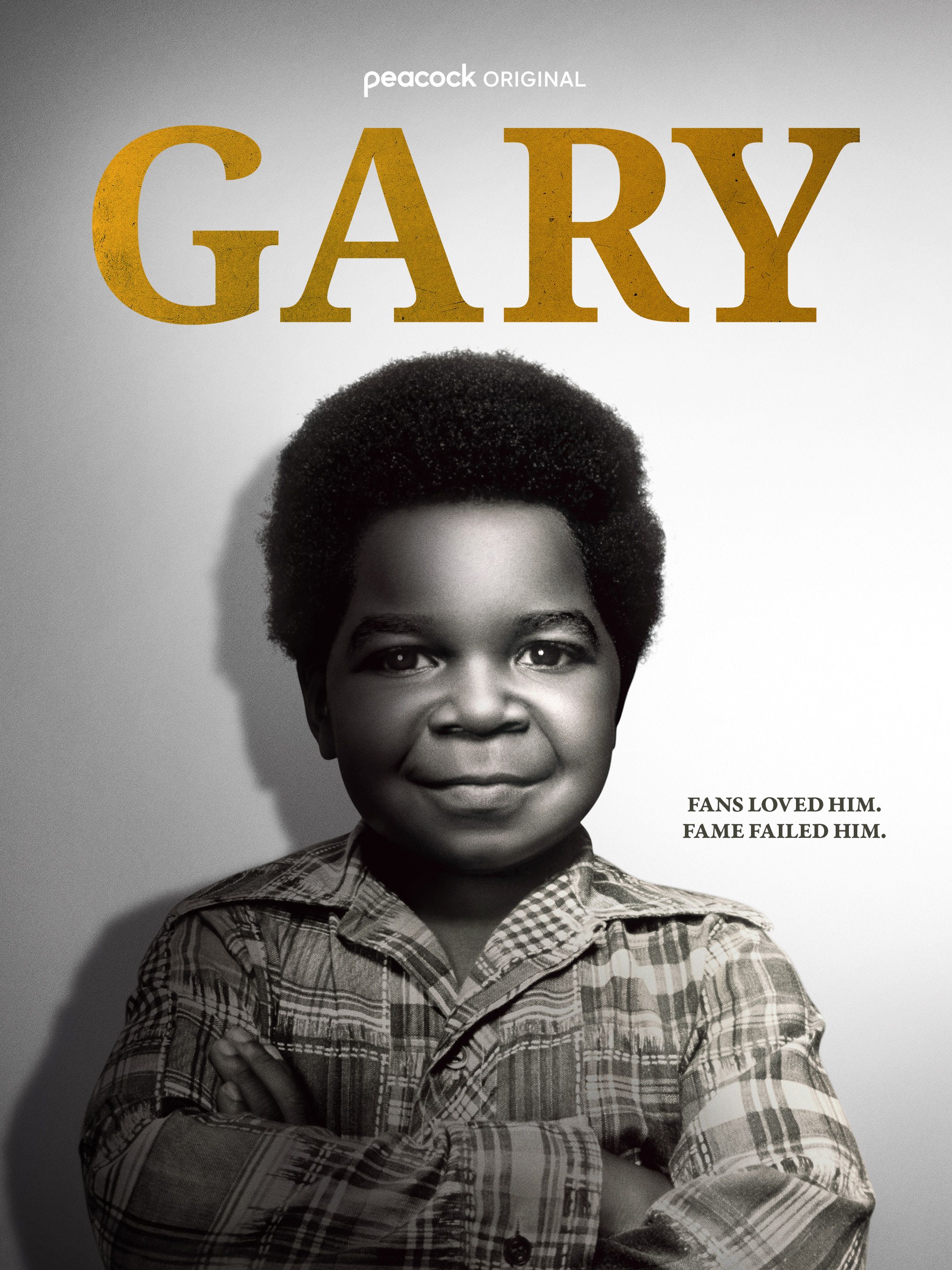 Póster de Gary con una imagen en blanco y negro de Gary Coleman.