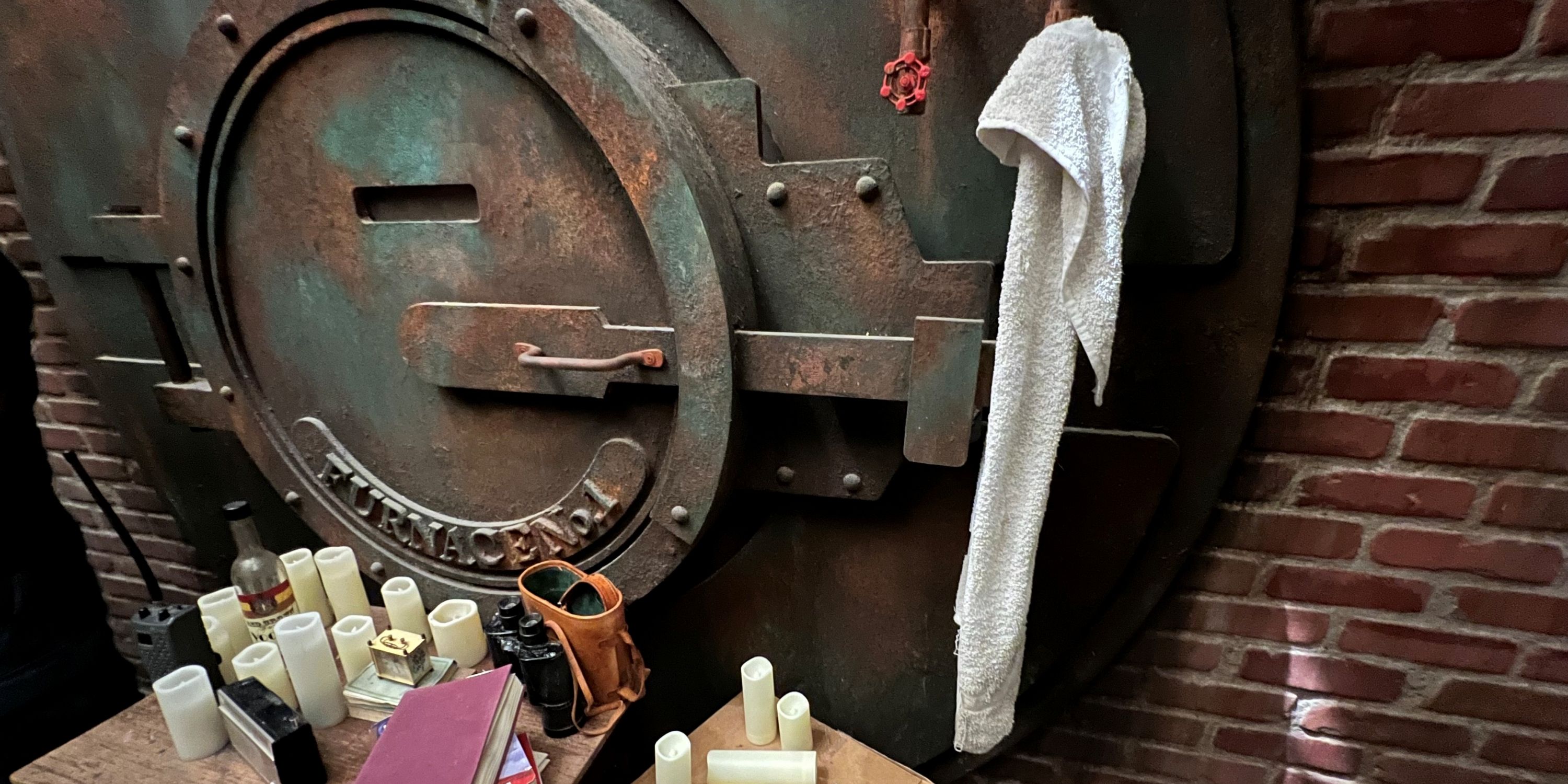 The boiler room in the house for A Quiet Place at Halloween Horror Nights at Universal Studios Hollywood