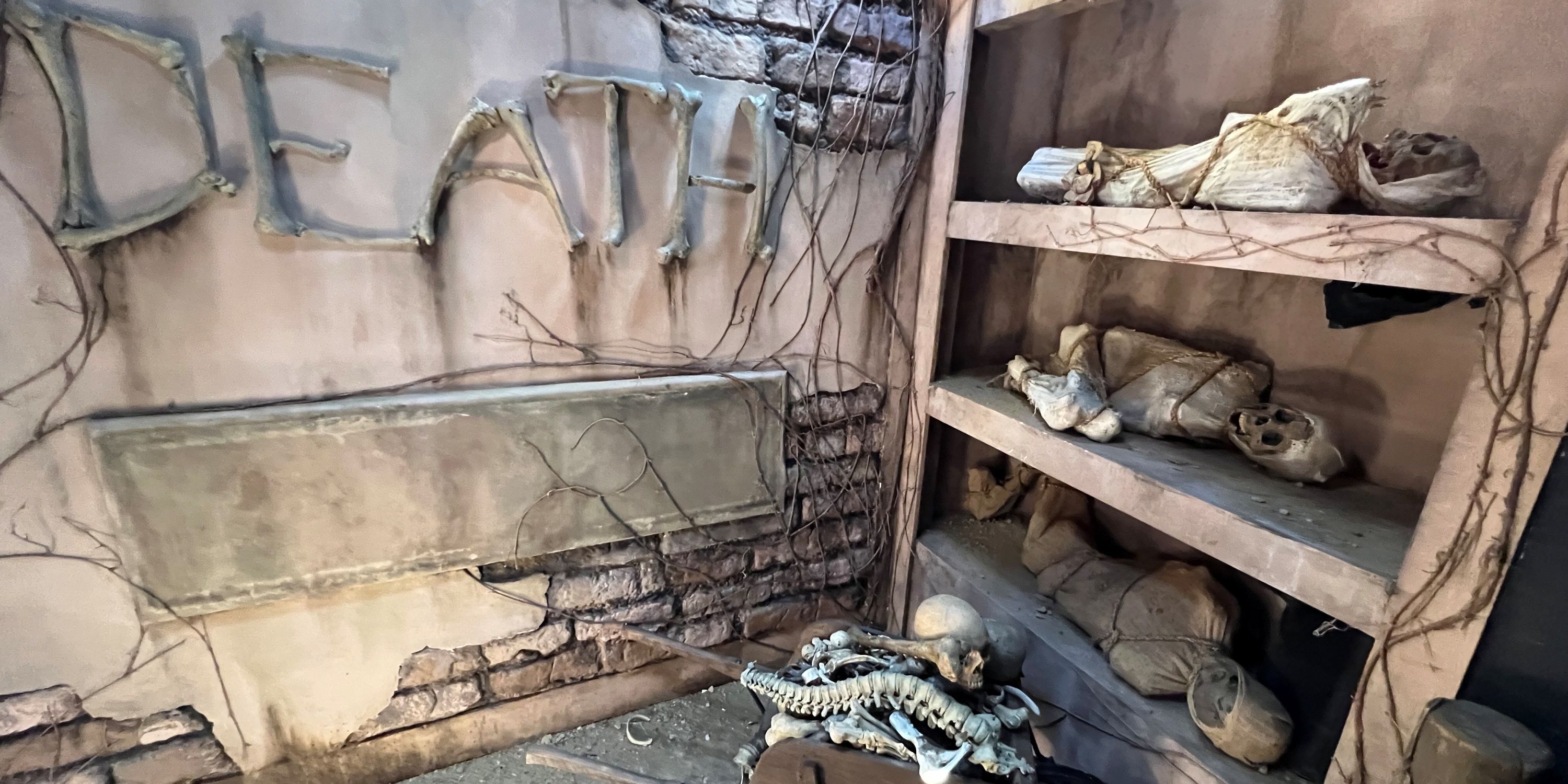 The Death crypt in the Monstruos 2: The Nightmares of Latin America house for Universal&rsquo;s Horror Nights