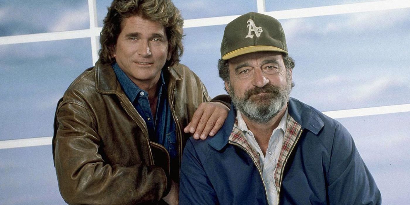 Michael Landon (left) and Victor Gordon (right) in &lsquo;Highway to Heaven&rsquo;