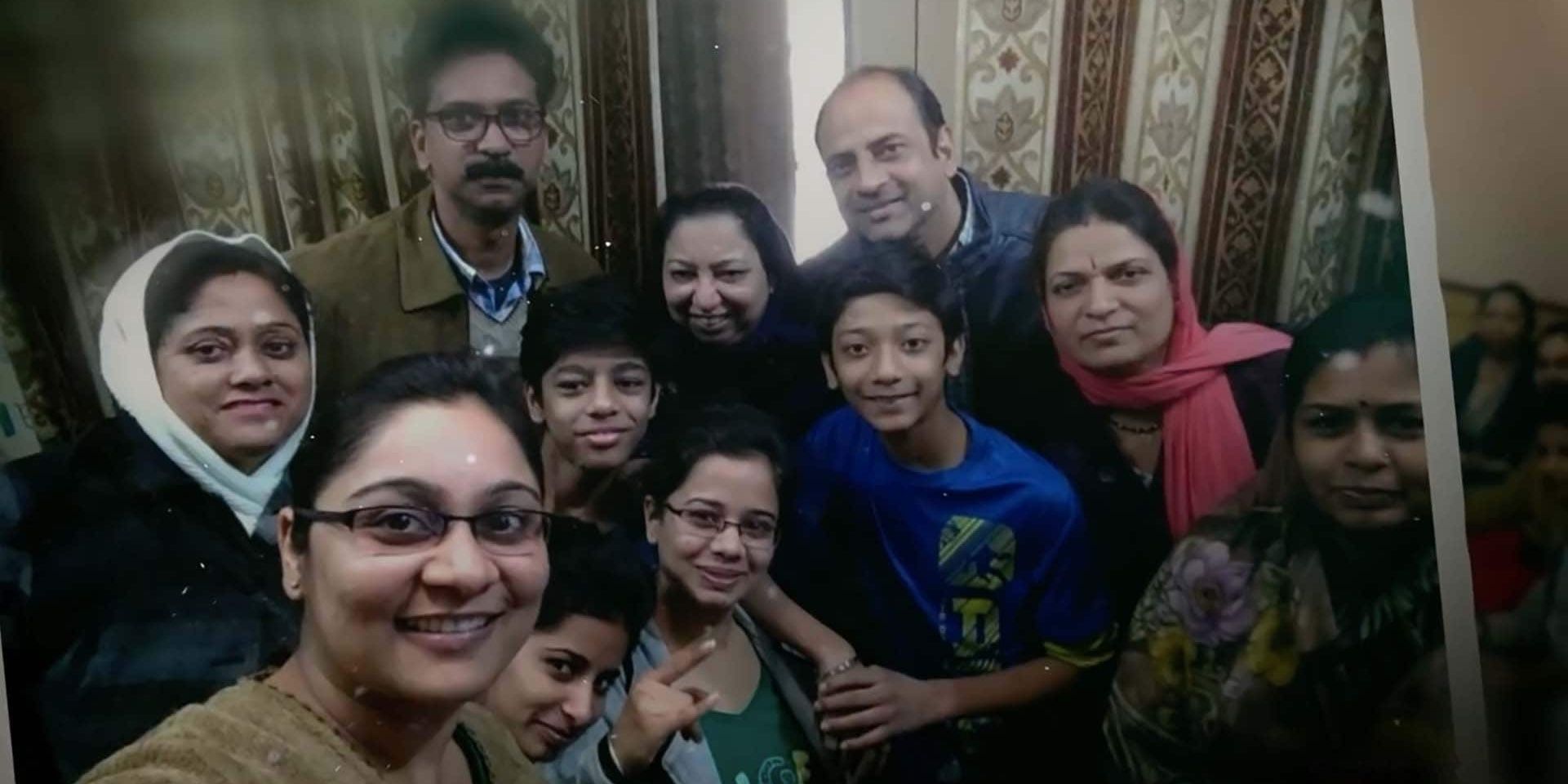 A selfie of the Chundawat family in House of Secrets