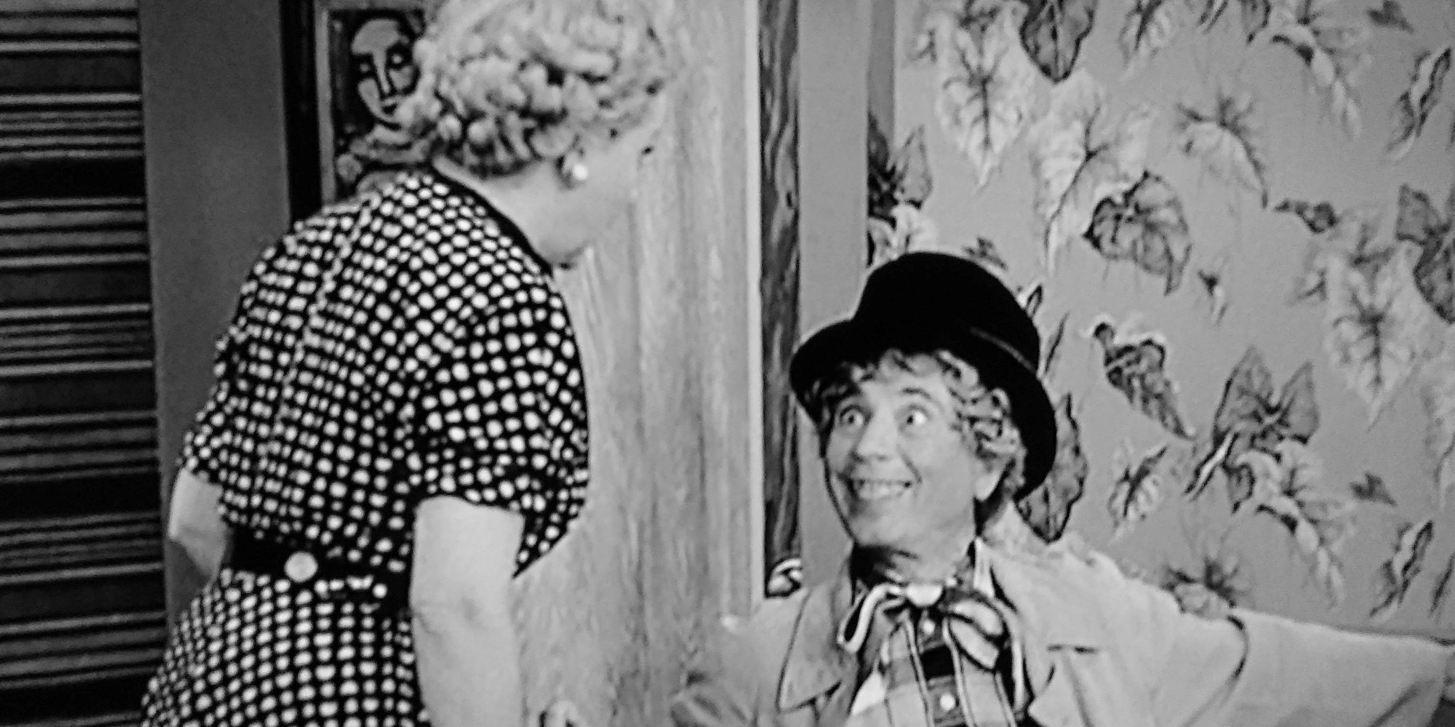 Harpo Marx at the door in I Love Lucy