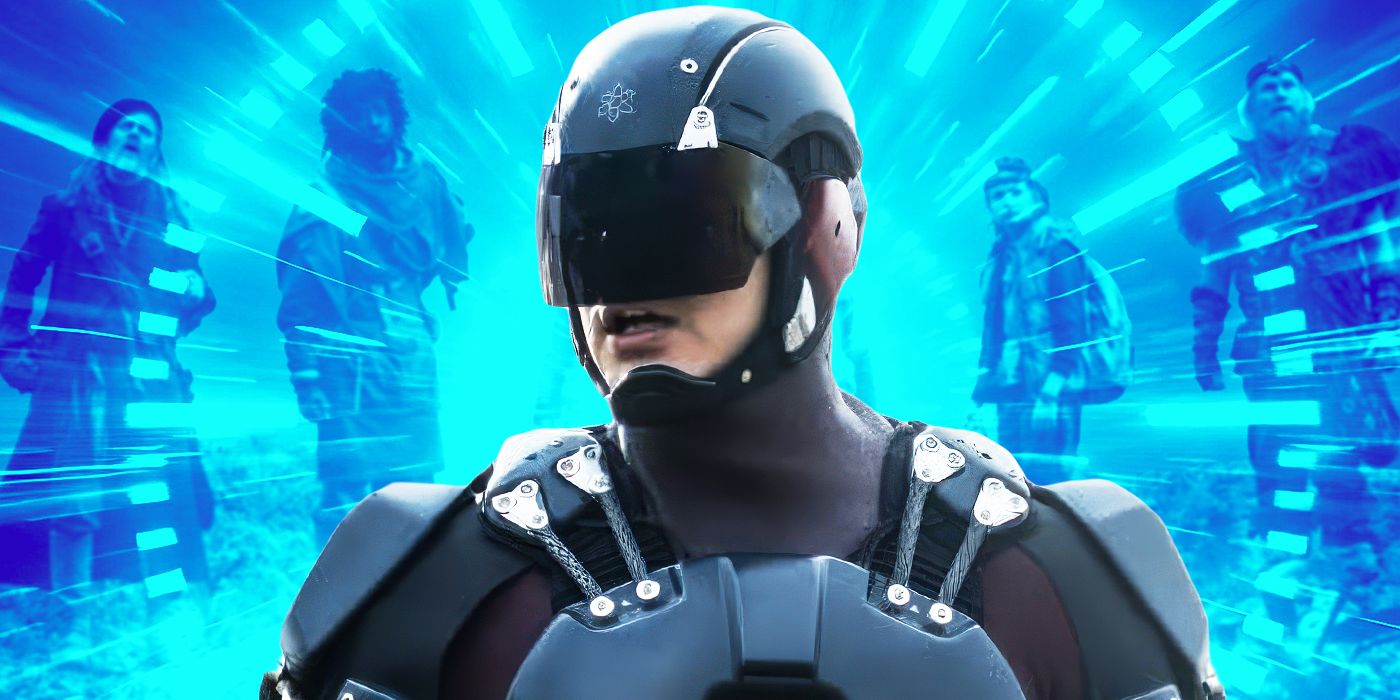 DC&rsquo;s Legends of Tomorrow in a custom image with a blue background