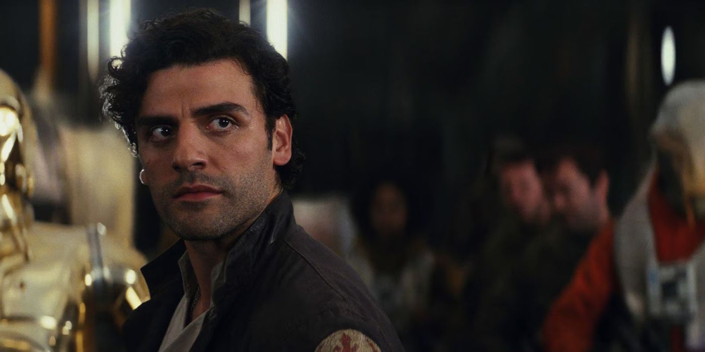 Oscar Isaac as Poe Dameron in Star Wars: The Last Jedi
