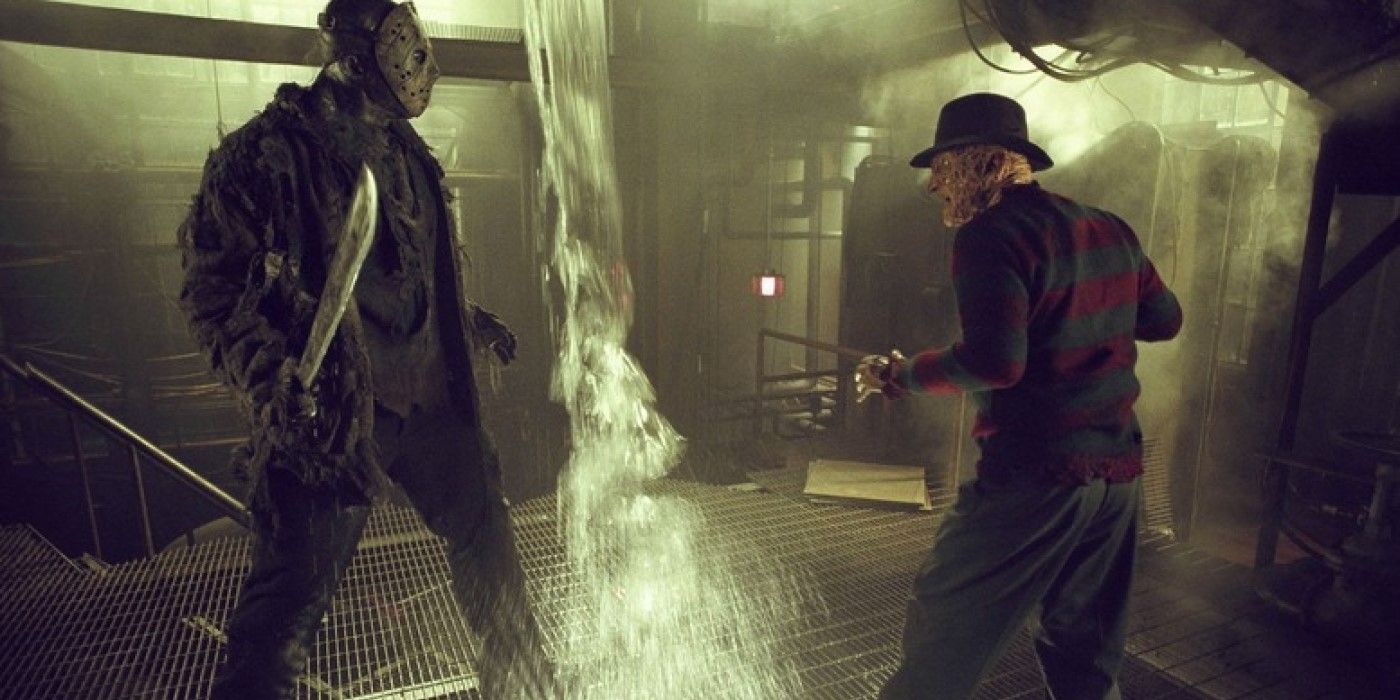 Jason (Ken Kirzinger) is separated from Freddy (Robert Englund) by water 