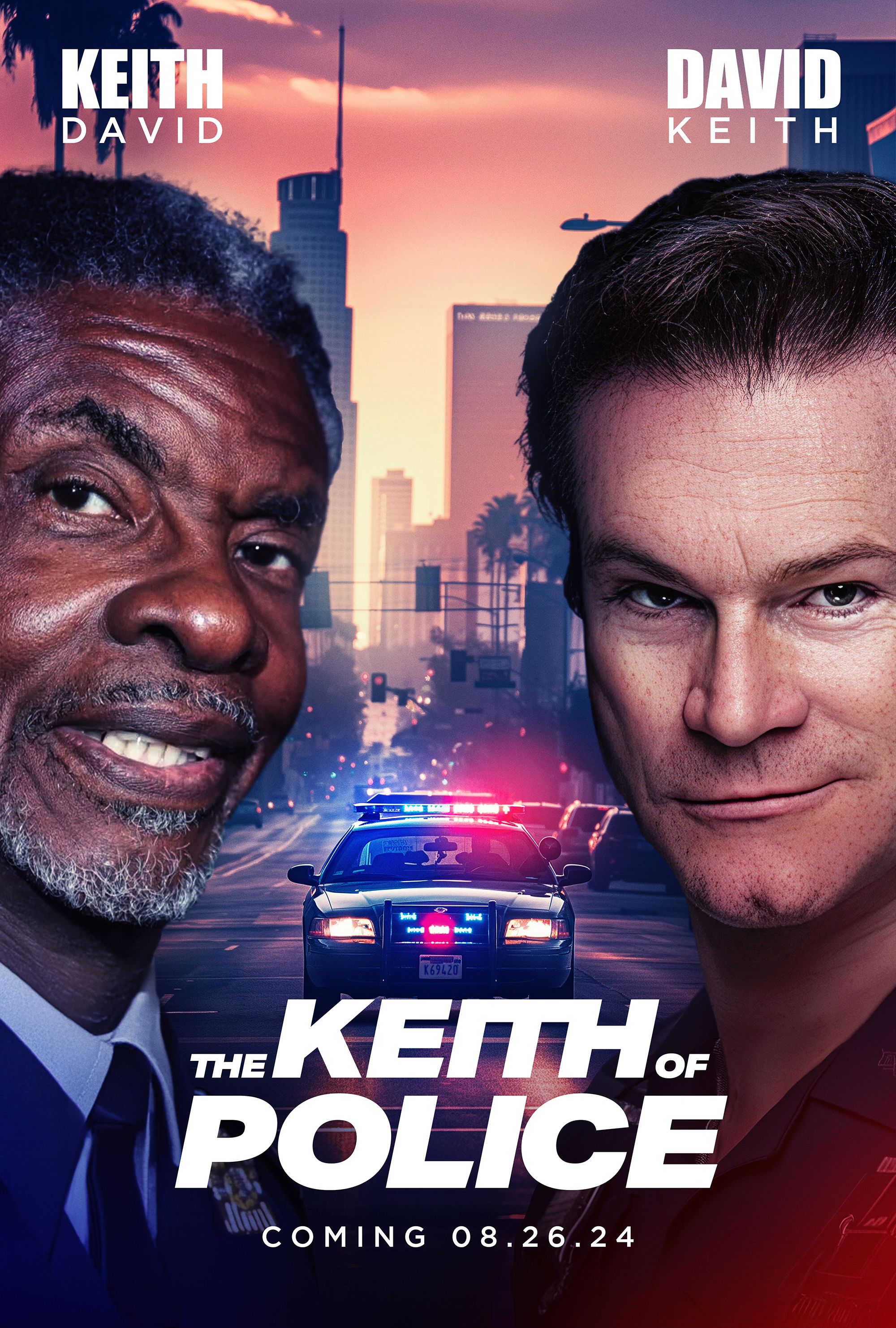 La película de policía amigo falso de David Keith y Keith David