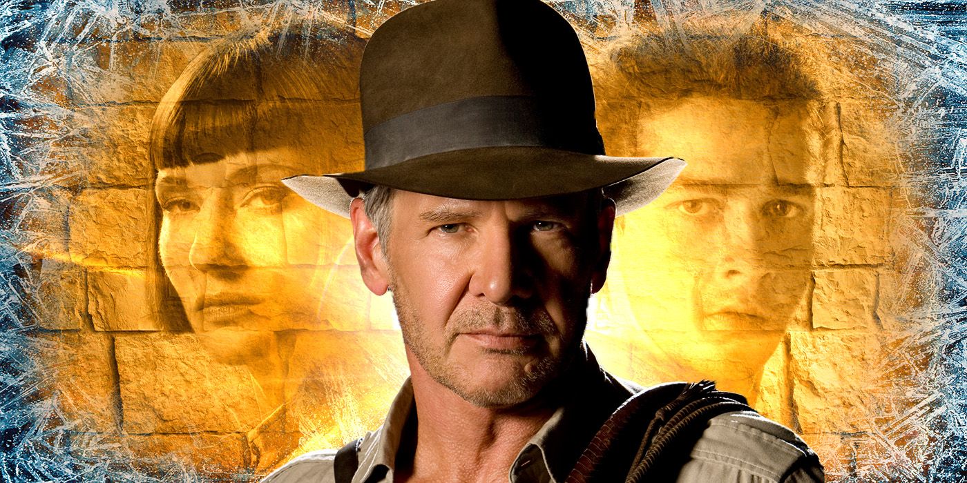 Blended image showing the main characters of Indiana Jones and the Kingdom of the Crystal SKull