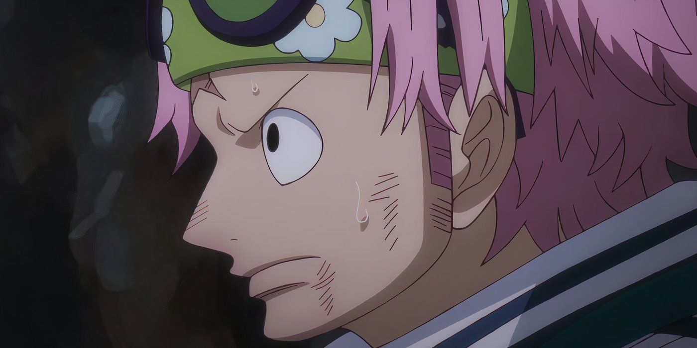 Koby from One Piece in profile after being captured by Blackbeard