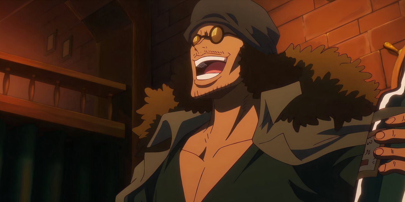 Kuzan laughing in One Piece