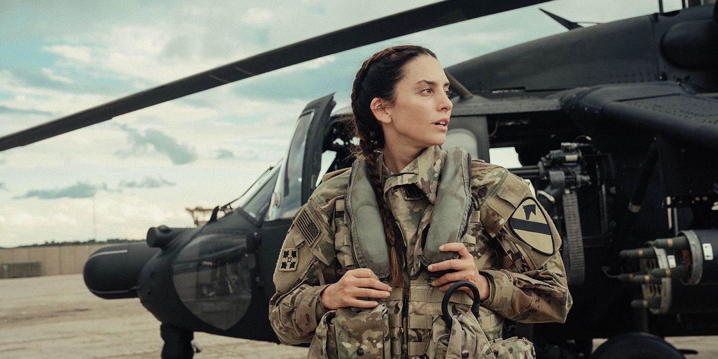 Genesis Rodriguez as Captain Josefina "josie" Carrillo next to a helicopter in season 2 of 