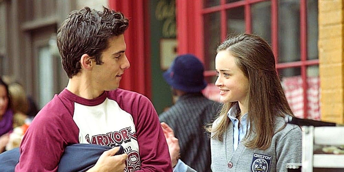 Jess y Rory paseando juntos por Nueva York en Gilmore Girls