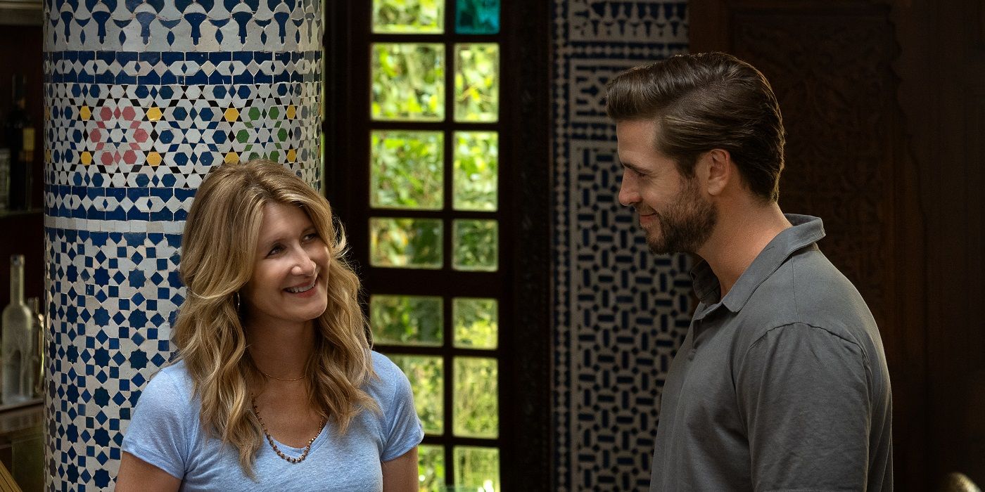 Liam Hemsworth and Laura Dern in the new Netflix romance Lonely Planet