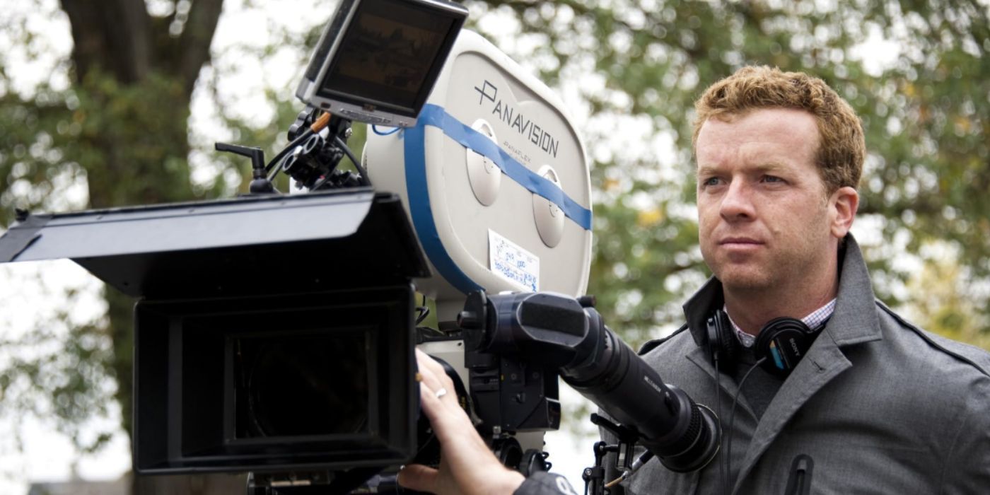 McG looking at a monitor on the set of 'This Means War'.