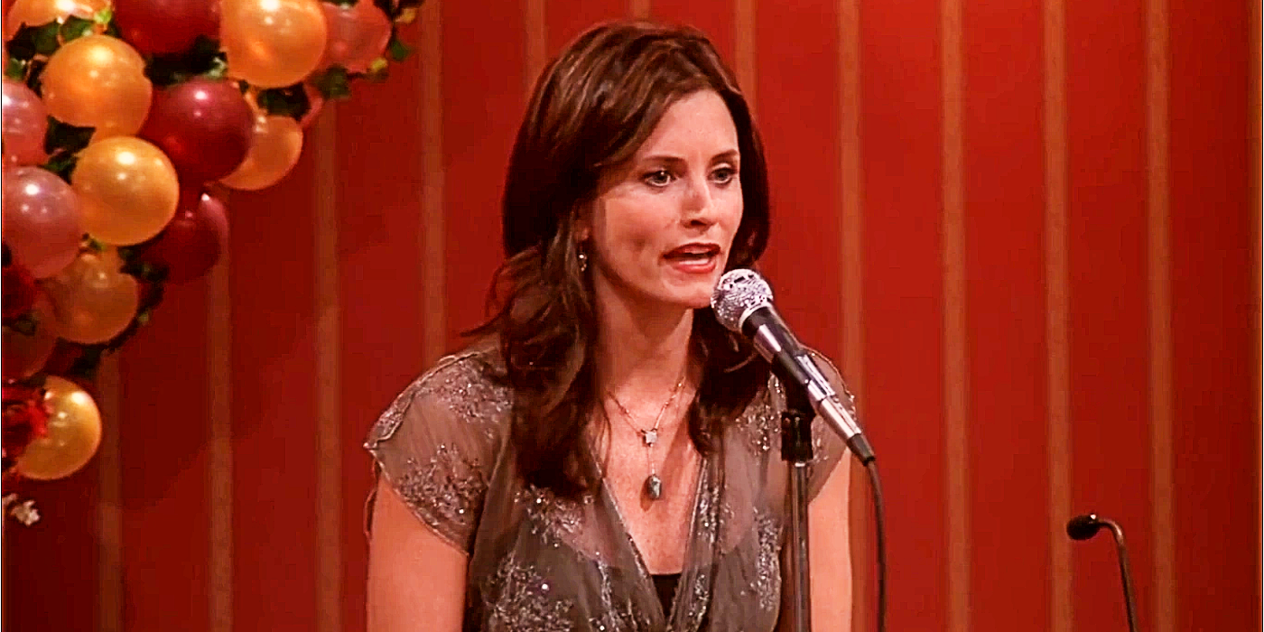 Monica Geller gives a speech in season 8 of Friends